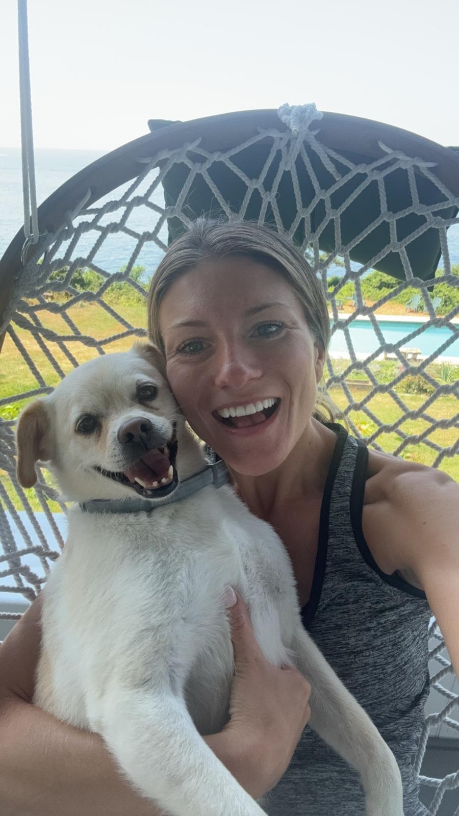 Lindsay with her dog Copley