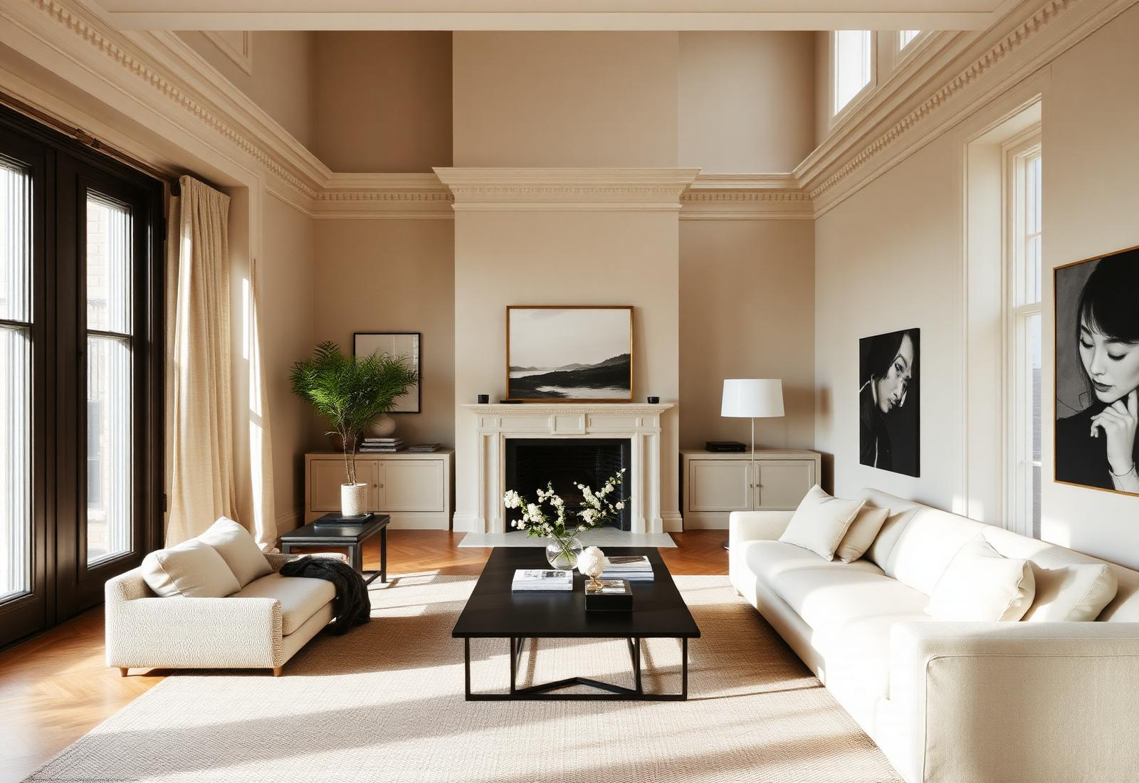 Editorial interior photograph of a luxury Boston home